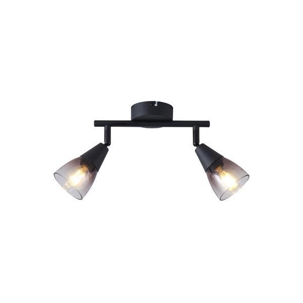 ΣΠΟΤ ΜΕΤΑΛΛΙΚΟ ΜΕ SMOKY ΓΥΑΛΙ 2ΦΩΤΟ 2XE14 220X80X165mm ARTE ILLUMINA CLASSY Μέταλλο Μ0.22Π0.08Υ0.165