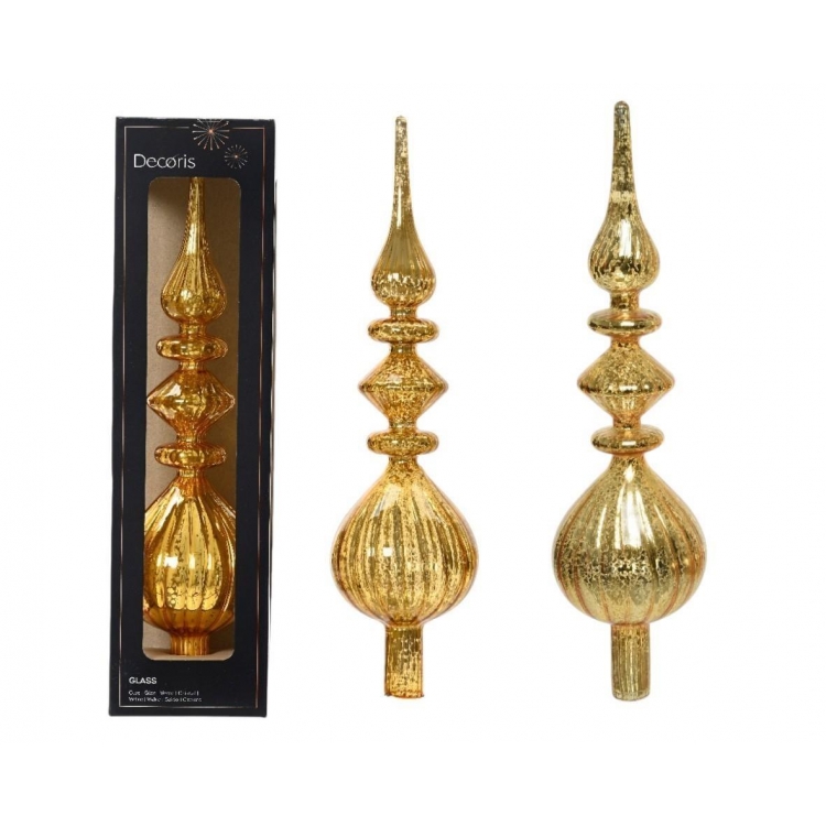 ΓΥΑΛΙΝΗ ΚΟΡΥΦΗ ΔΕΝΤΡΟΥ ΣΤΑΓΟΝΑ ΧΡΥΣΗ ΓΥΑΛΙΣΤΕΡΗ ΑΝΤΙΚΕ  KAEMINGK Γυαλί Φ0.09*Υ0.35