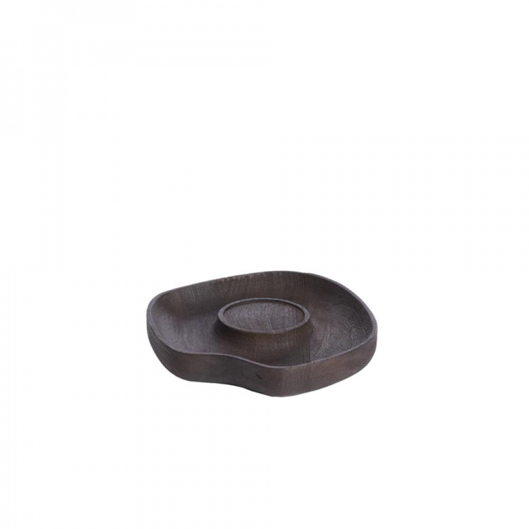 ΞΥΛΙΝΟ ΚΗΡΟΠΗΓΙΟ LAGAO ΜΑΤ ΣΚΟΥΡΟ ΚΑΦΕ Light &Living Ξύλο Φ0.245*Υ0.04