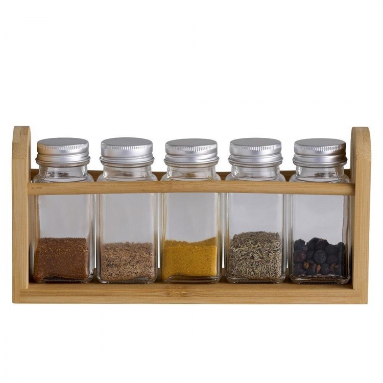 DAY ΣΕΤ ΑΠΟΘΗΚΕΥΣΗΣ ΜΠΑΧΑΡΙΚΩΝ 5ΤΜΧ BAMBOO Γυαλί Μ0.23Π0.065Υ0.10