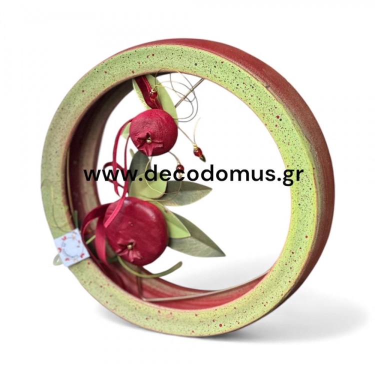 ΚΕΡΑΜΙΚΟΣ ΚΥΚΛΟΣ ΜΕ ΡΟΔΙΑ ΜΕΓΑΛΟΣ Μέταλλο Φ0.19*Π0.04