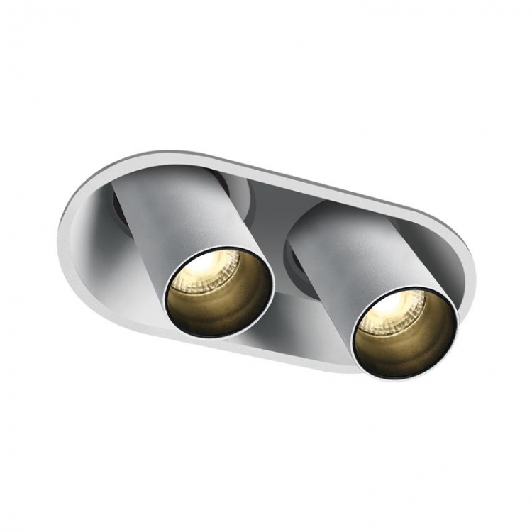 ΧΩΝΕΥΤΟ LED ΔΙΠΛΟ ΣΠΟΤ 2x9W 2700K-4000K ΣΑΓΡΕ ΑΣΠΡΟ-ΜΑΥΡΟ ΔΑΧΤΥΛΙΔΙ Αλουμίνιο Μ0.168Π0.09Υ0.089