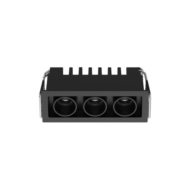 ΧΩΝΕΥΤΟ ΣΠΟΤ LED 3ΠΛΟ 7W 3000K ΣΑΓΡΕ ΜΑΥΡΟ -(ΔΕΝ ΠΕΡΙΛΑΜΒΑΝΕΤΑΙ DRIVER) Αλουμίνιο M0.078Π0.038Υ0.028