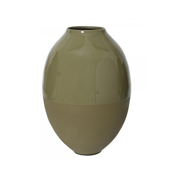 ΠΡΑΣΙΝΟ ΜΕΤΑΛΛΙΚΟ ΒΑΖΟ ΜΕ ΣΜΑΛΤΟ ΚΑΙ ΗΛΕΚΤΡΟΣΤΑΤΙΚΗ ΒΑΦΗ Υ32ΕΚ DECORIS Μέταλλο Φ0.21*Υ0.32