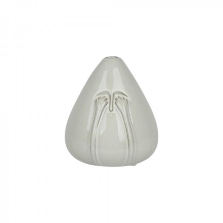 ΛΕΥΚΟ ΓΥΑΛΙΣΤΕΡΟ ΒΑΖΑΚΙ STONEWARE ΣΤΑΓΟΝΑ ΜΕ ΤΑ ΧΕΡΙΑ ΣΤΑ ΜΑΤΙΑ DECORIS Stoneware Φ0.095*Υ0.115