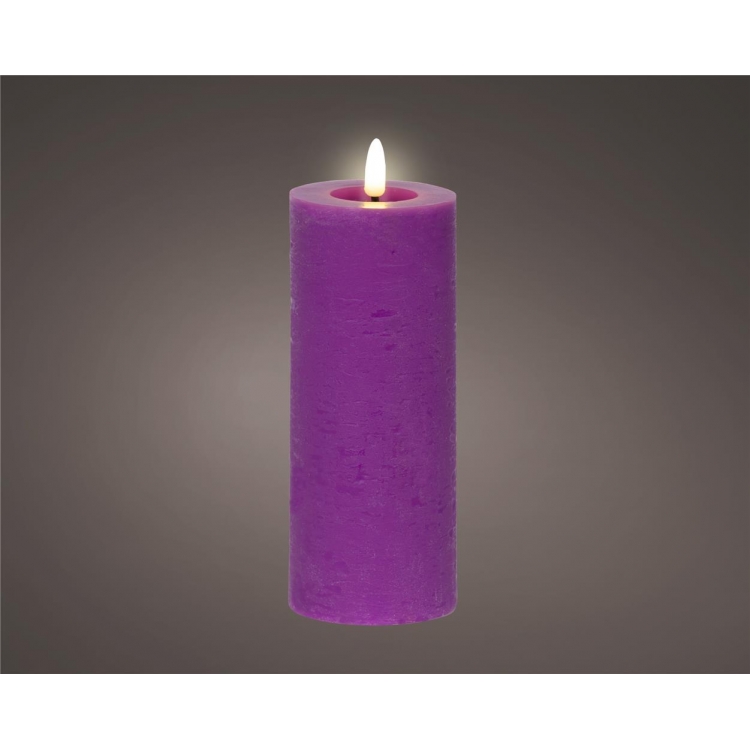 ΚΕΡΙ LED ΦΟΥΞΙΑ ΡΟΥΣΤΙΚ ΑΠΟ ΦΥΣΙΚΟ ΚΕΡΙ ΜΕ ΕΦΕ ΦΛΟΓΑΣ ΜΠΑΤΑΡΙΑ ΚΑΙ ΧΡΟΝΟΔΙΑΚΟΠΤΗ LUMINEO Κερί Φ0.07*Υ0.19