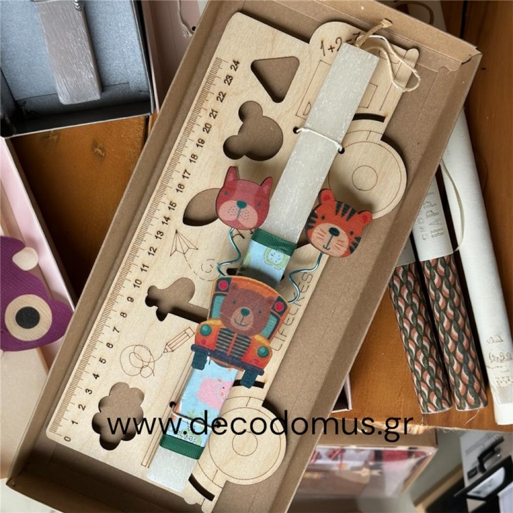 ΛΑΜΠΑΔΑ ΧΑΡΑΚΑΣ ΣΧΟΛΙΚΟ STENCIL Αρωματικό Κερί