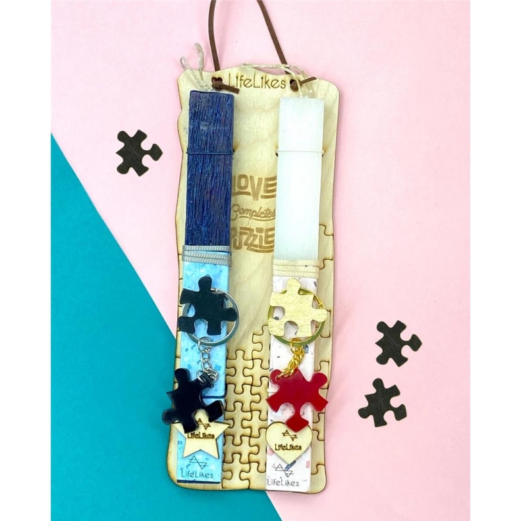 ΛΑΜΠΑΔΑ ΓΙΑ ΖΕΥΓΑΡΙΑ PUZZLE BETTER TOGETHER ΣΕΤ ΤΩΝ 2 Αρωματικό Κερί Μ0.07*Y0.22