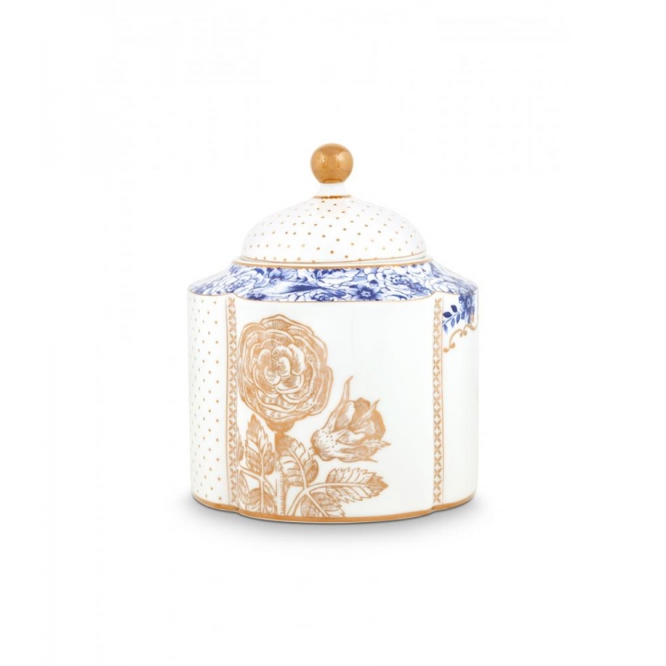 Βάζο Αποθήκευσης Μικρό Royal White Πορσελάνη Φ0.15*Υ0.19