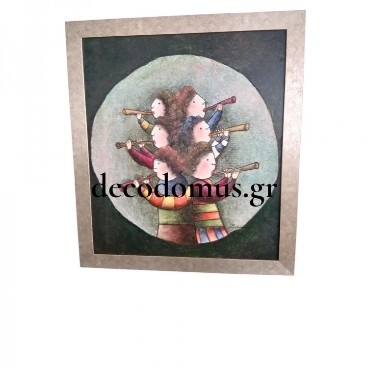 ``ΠΑΙΔΙΑ ΜΕ ΠΝΕΥΣΤΑ`` ΛΑΔΙ ΣΕ ΚΑΜΒΑ ΜΕ ΧΡΥΣΗ ΞΥΛΙΝΗ ΚΟΡΝΙΖΑ Ξύλο 0.68*0.59