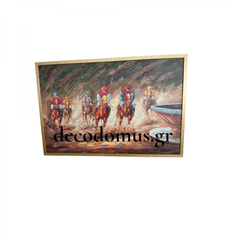 ``ΙΠΠΟΔΡΟΜΙΕΣ`` ΛΑΔΙ ΣΕ ΚΑΜΒΑ ΜΕ ΧΡΥΣΗ ΞΥΛΙΝΗ ΚΟΡΝΙΖΑ Ξύλο 0.94*0.63