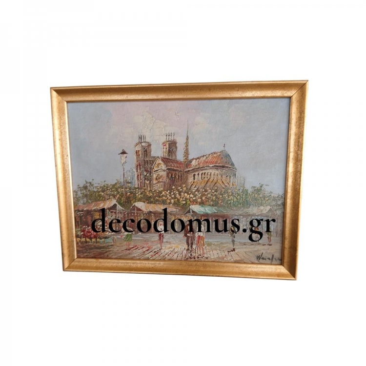 ``NOTRE DAME`` ΛΑΔΙ ΣΕ ΚΑΜΒΑ ΜΕ ΧΡΥΣΗ ΞΥΛΙΝΗ ΚΟΡΝΙΖΑ Ξύλο 0.44*0.35