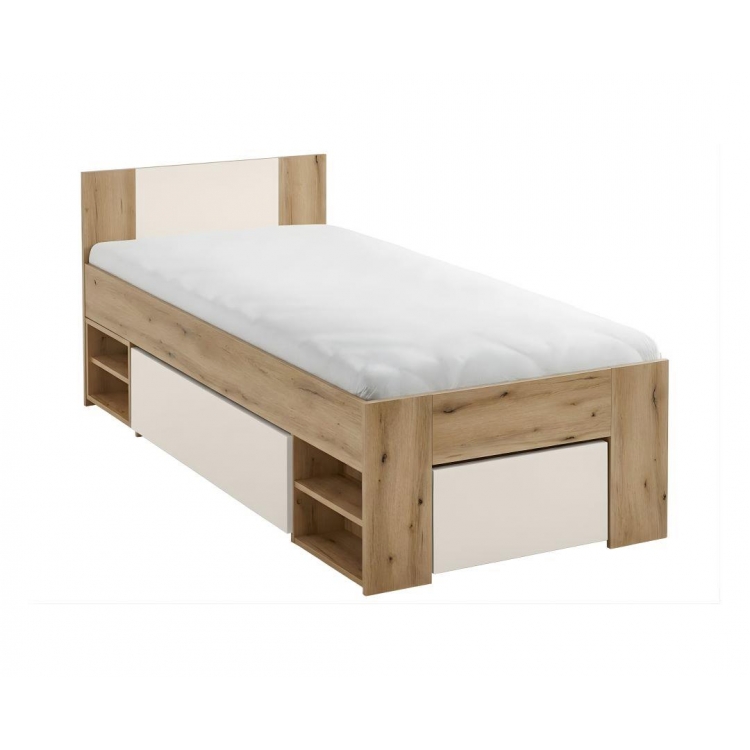 Κρεβάτι 90 NORDIC κασμίρ/ artisan 94x203x80 Μελαμίνη M2.03Π0.94Υ0.80