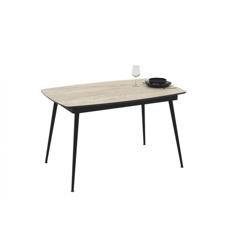 Τραπέζι δείπνου YENSE traverten 125x80x75 Μέταλλο M1.25Π0.80Υ0.76