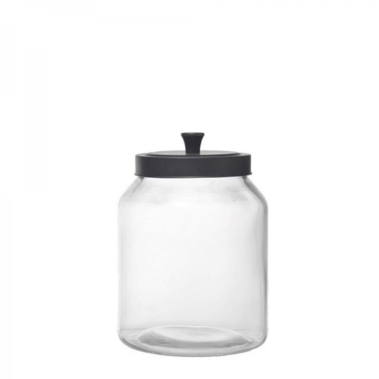 ΓΥΑΛΙΝΟ ΔΟΧΕΙΟ ΜΕ ΜΕΤΑΛΛΙΚΟ ΚΑΠΑΚΙ 3.5LT Φ14,5Χ23ΕΚ Γυαλί Φ0.145*Y0.23