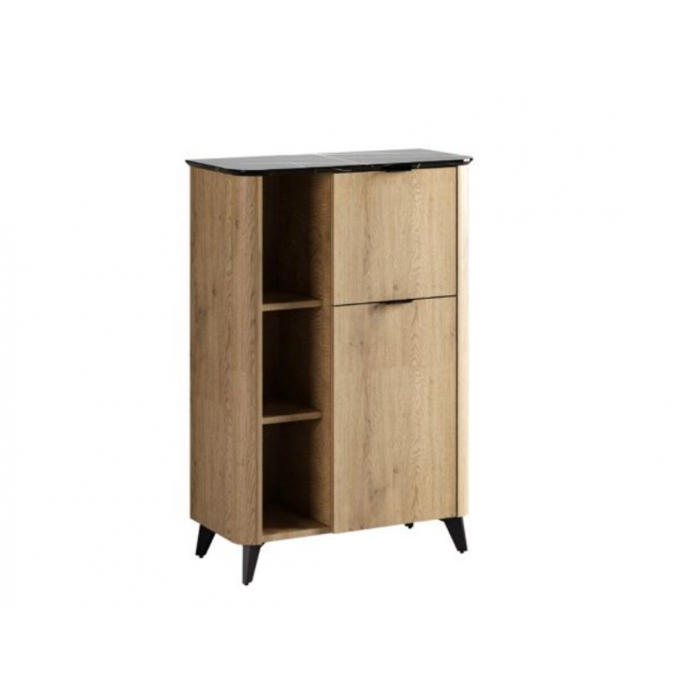 Βιτρίνα χαμηλή OSTIN cremona/ μαύρο μάρμαρο 78x114x36,5 Μελαμίνη Μ0.78Π0.365Y1.14