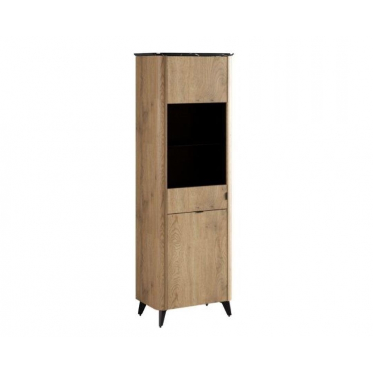 Βιτρίνα ψηλή OSTIN cremona/ μαύρο μάρμαρο 63x182x36,5 Μελαμίνη Μ0.63Π0.365Y1.82