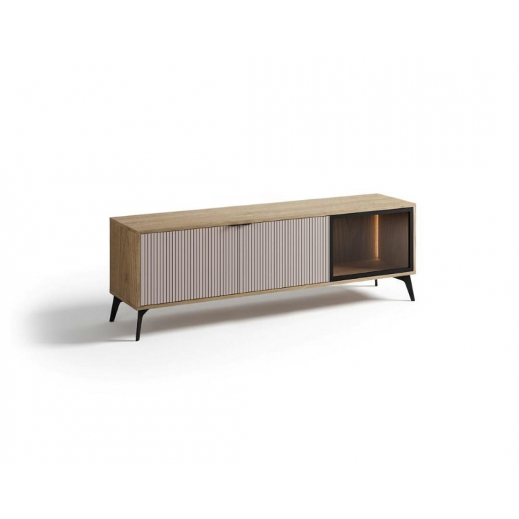 Έπιπλο TV με ενσωματωμένο φωτισμό LINA cremona/ lina μπεζ 175x56x40,5 Μελαμίνη Μ1.75Π0.45Y0.56