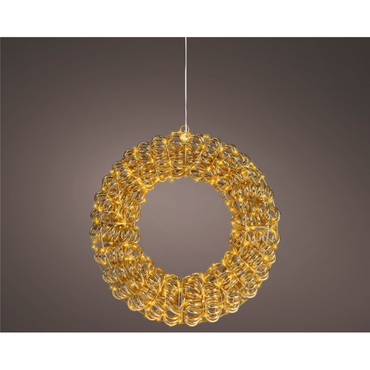 Micro LED συνθετικό χρυσό στεφάνι που αναβοσβήνει εσωτερικού και εξωτερικού χώρου LUMINEO Συνθετικό Φ0.38*Μ0.09
