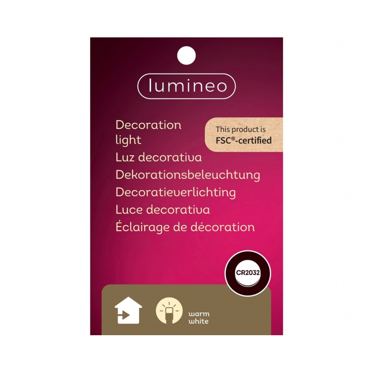 MICRO LED ΞΥΛΙΝΟ ΣΠΙΤΑΚΙ  ΣΕ 2 ΧΡΩΜΑΤΑ LUMINEO Ξύλο Μ0.03Π0.165Υ0.22