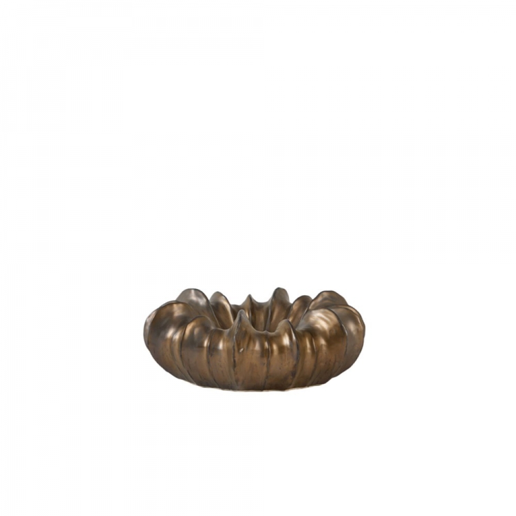 Μπολ Φ32,5x10,5 εκ. VELONI ceramics χρώμα antique bronze Light & Living Κεραμικό Φ0.325*Υ0.105