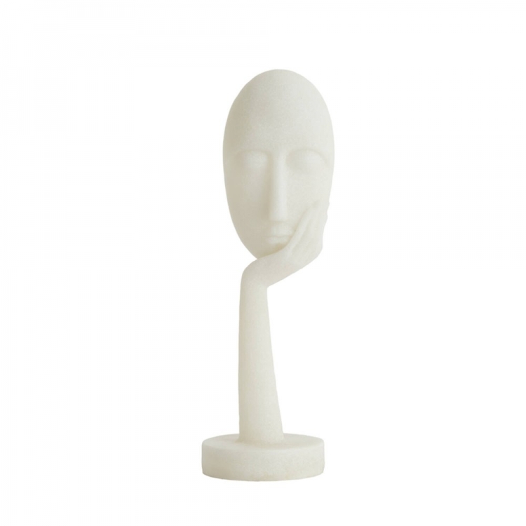 Διακοσμητικό Γλυπτό FACE κρεμ Φ12x36 cm Light & Living Συνθετικό Φ0.12*Υ0.36