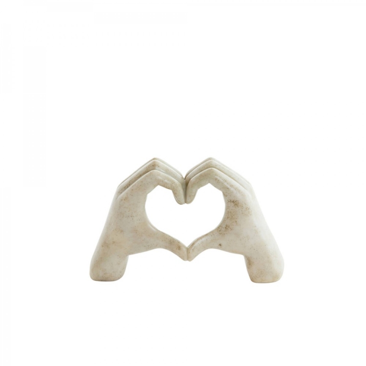 Διακοσμητικό 24,5x9,5x15 εκ. HANDS γκρι-καφέ (taupe) Light & Living Συνθετικό Μ0.245Π0.095Υ0.15