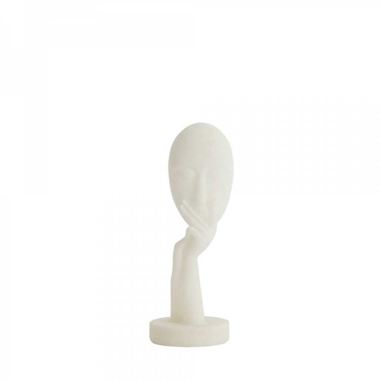 Διακοσμητικό γλυπτό FACE κρεμ Φ11x26,5 cm Light & Living Συνθετικό Φ0.11*Υ0.265