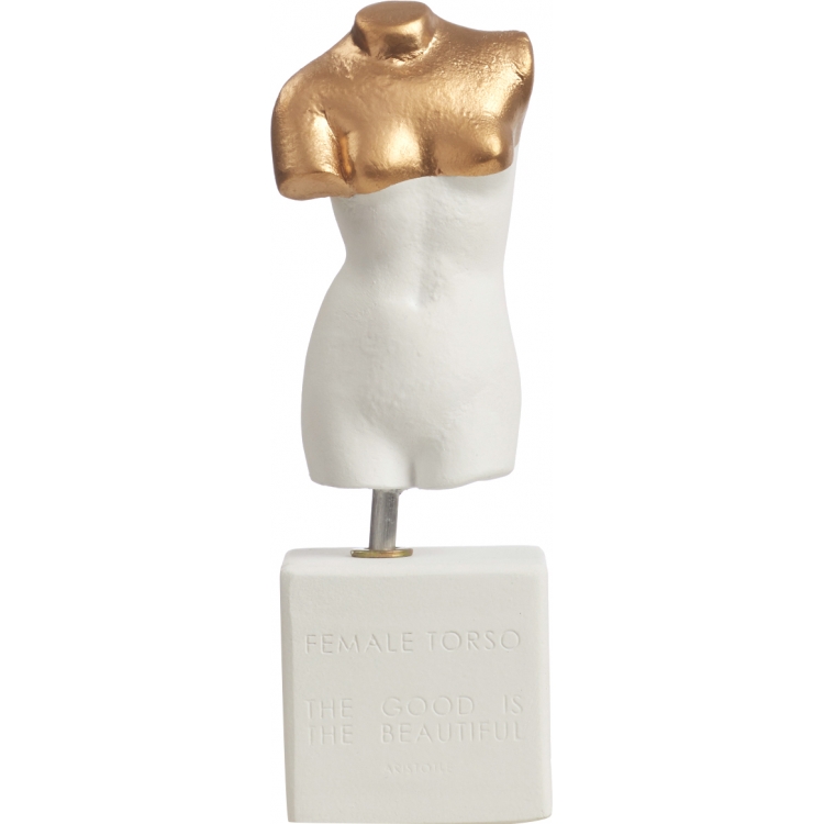 FEMALE TORSO S WHITE/GOLD Κεραμικό 22x8x8 CM