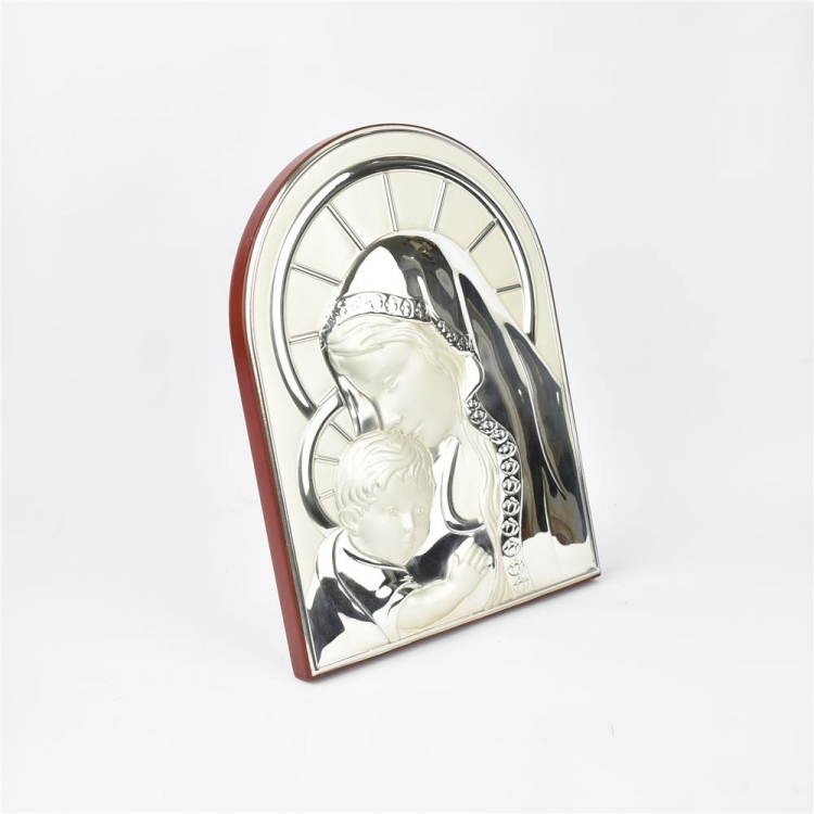 ΕΙΚΟΝΑ ΑΣΗΜΕΝΙΑ ΠΑΝΑΓΙΑ & ΧΡΙΣΤΟΣ Ξύλο 18*13*24 CM