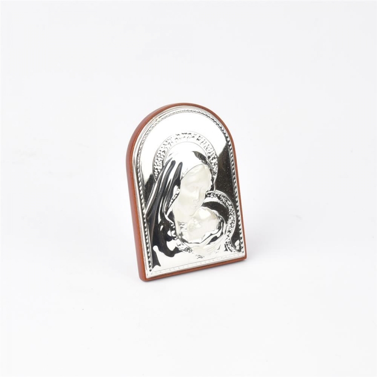 ΕΙΚΟΝΑ ΑΣΗΜΕΝΙΑ ΠΑΝΑΓΙΑ & ΧΡΙΣΤΟΣ Ξύλο 6.5*4.5*10 CM