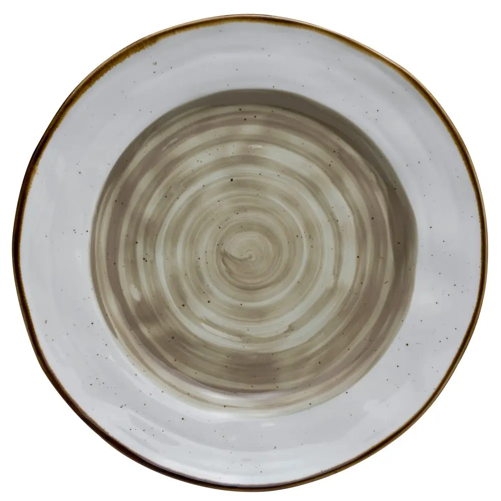 HFA Πιατέλα Σερβιρίσματος Country Στρογγυλή Φ30 Χακί (New Bone China) Πορσελάνη Φ30*4 ΕΚ.