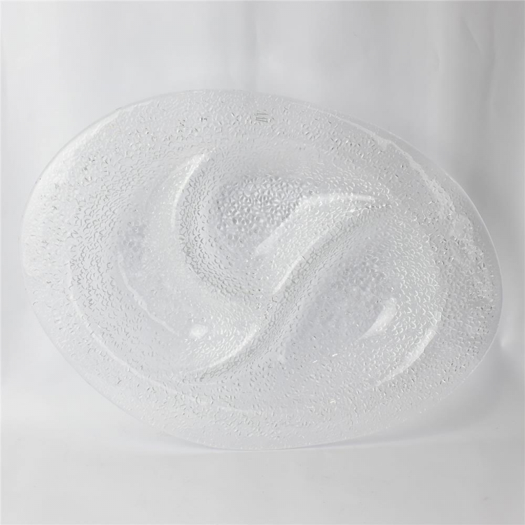 ΣΑΛΑΤΙΕΡΑ ΧΕΙΡΟΠΟΙΗΤΗ ΟΒΑΛ 3 ΘΕΣΙΑ Γυαλί Φ50*36.5*7