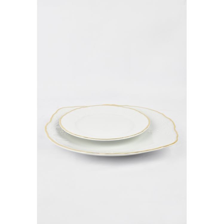 ΠΙΑΤΑ ΠΑΣΤΑΣ & ΠΙΑΤΕΛΑ ΜΕ ΧΡΥΣΗ ΡΙΓΑ 7 ΤΜΧ Πορσελάνη Φ27 &Φ17