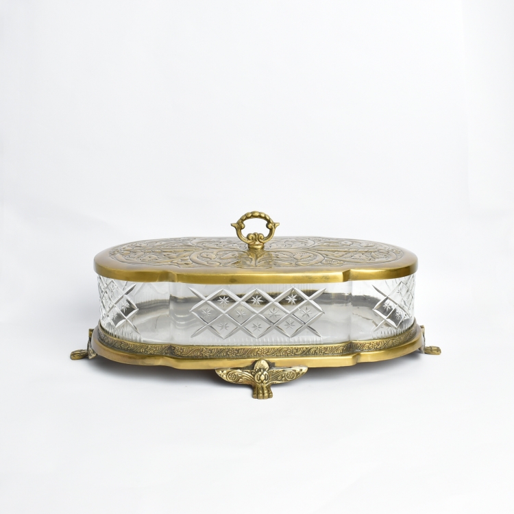 ΚΟΥΠ ΜΕ ΚΑΠΑΚΙ ΧΕΙΡΟΠΟΙΗΤΟ ΜΕ ΓΥΑΛΙ ΤΑΓΙΑΡΙΣΜΕΝΟ Γυαλί 40*23*16