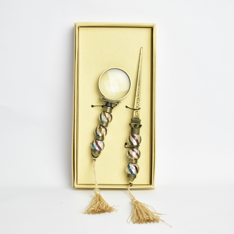 ΧΑΡΤΟΚΟΠΤΗΣ & ΜΕΓΕΝΘΥΤΙΚΟΣ ΦΑΚΟΣ ΜΠΡΟΥΤΖΙΝΟΣ ΜΕ ΦΙΛΝΤΙΣΙ ΣΕΤ 2 ΤΜΧ Γυαλί Φ11*23