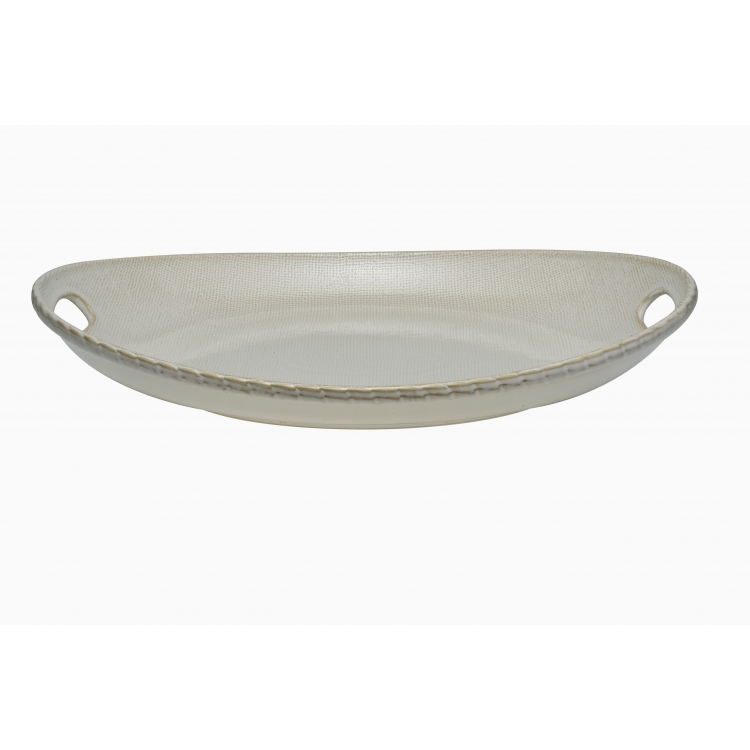 ΠΙΑΤΕΛΑ ΟΒΑΛ CANVAS ΜΠΕΖ Stoneware 47*35