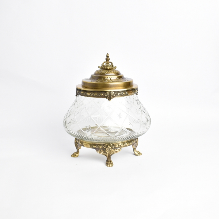 ΜΠΟΛ - ΦΟΝΤΑΝΙΕΡΑ ΜΠΡΟΥΤΖΙΝΗ ΜΕ ΓΥΑΛΙ ΤΑΓΙΑΡΙΣΜΕΝΟ & ΚΑΠΑΚΙ Γυαλί 20*17*21