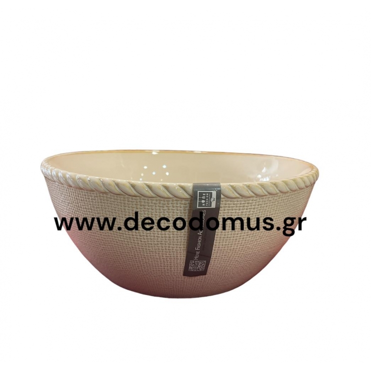 ΣΑΛΑΤΙΕΡΑ CANVAS ΜΠΕΖ Stoneware Φ27*12