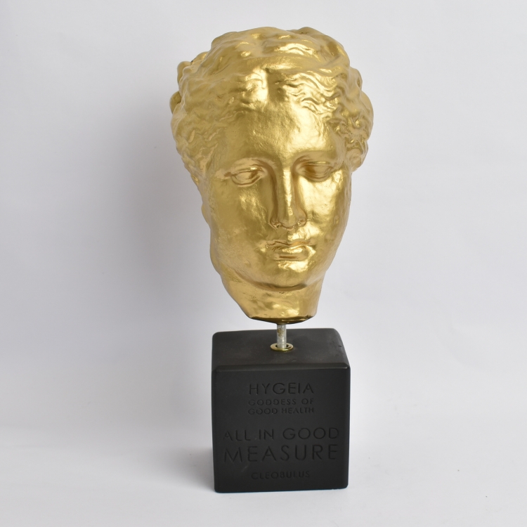 ΧΕΙΡΟΠΟΙΗΤΟ ΑΓΑΛΜΑ ΥΓΕΙΑ ΧΡΥΣΟ ΜΕΤΑΛΛΙΚΟ Κεραμικό 12*13*24
