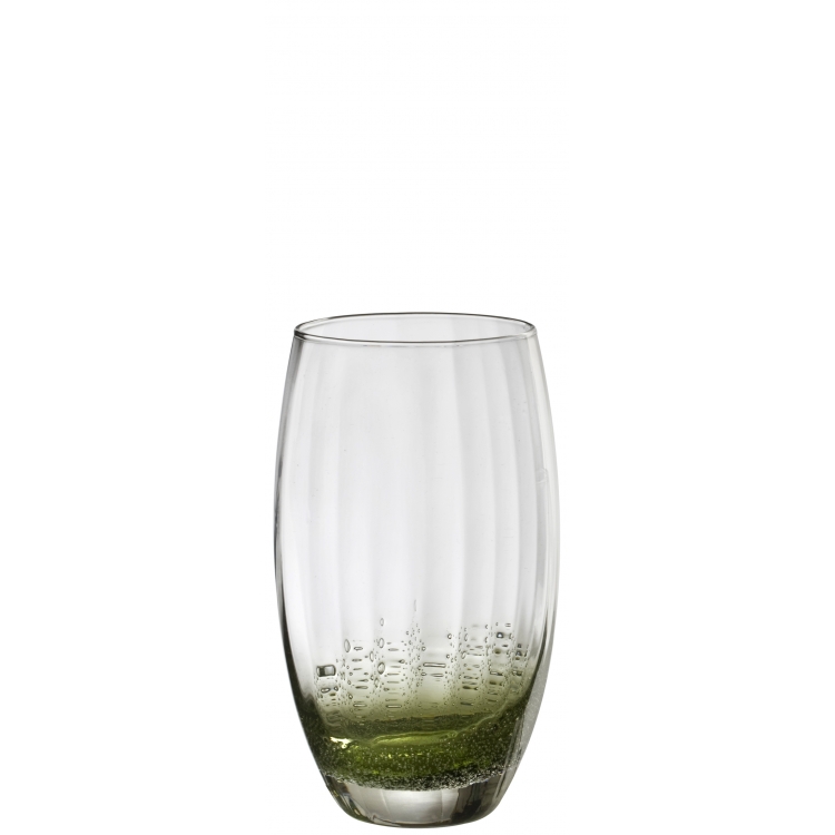 ΠΟΤΗΡΙ ΣΩΛΗΝΑΣ ILLUSION ΜΕ ΠΡΑΣΙΝΕΣ ΦΥΣΑΛΙΔΕΣ 6 ΤΜΧ Φυσητό γυαλί Φ7.5*15Y