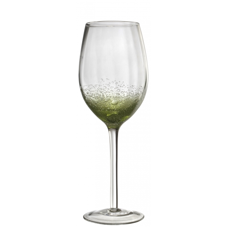 ΠΟΤΗΡΙ ΚΡΑΣΙΟΥ ILLUSION ΜΕ ΠΡΑΣΙΝΕΣ ΦΥΣΑΛΙΔΕΣ 6 ΤΜΧ Φυσητό γυαλί Φ6*22