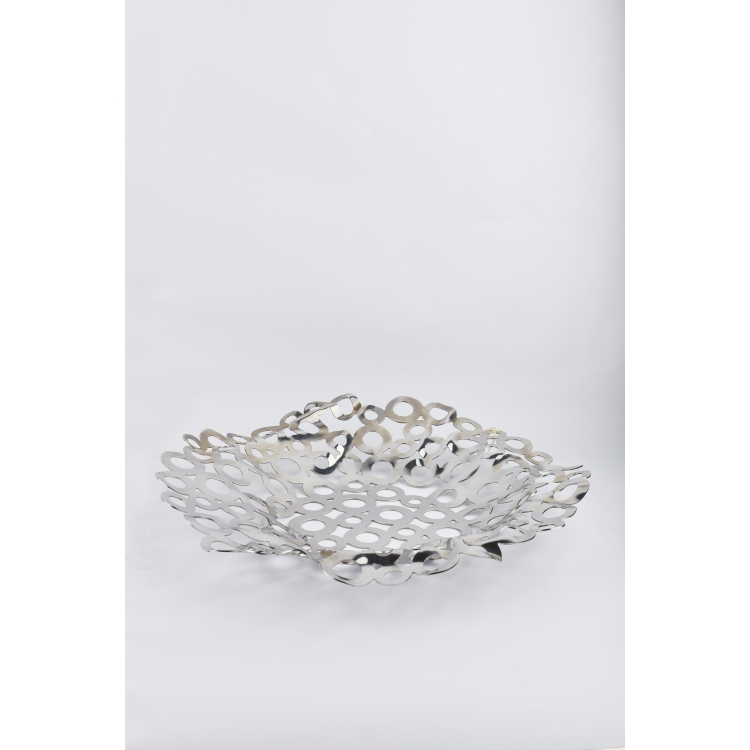 ΠΙΑΤΕΛΑ ΣΤΡΟΓΓΥΛΗ ΜΕ ΔΙΑΤΡΗΤΟΥΣ ΚΥΚΛΟΥΣ Inox Φ37*5