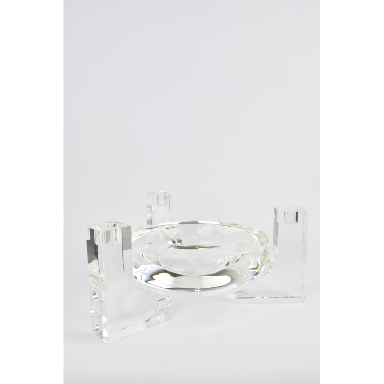 ΚΗΡΟΠΗΓΙΟ ΣΕΤ 3 ΜΟΝΟΚΕΡΑ ΚΑΙ 1 ΚΟΥΠ Κρύσταλλο 33*14