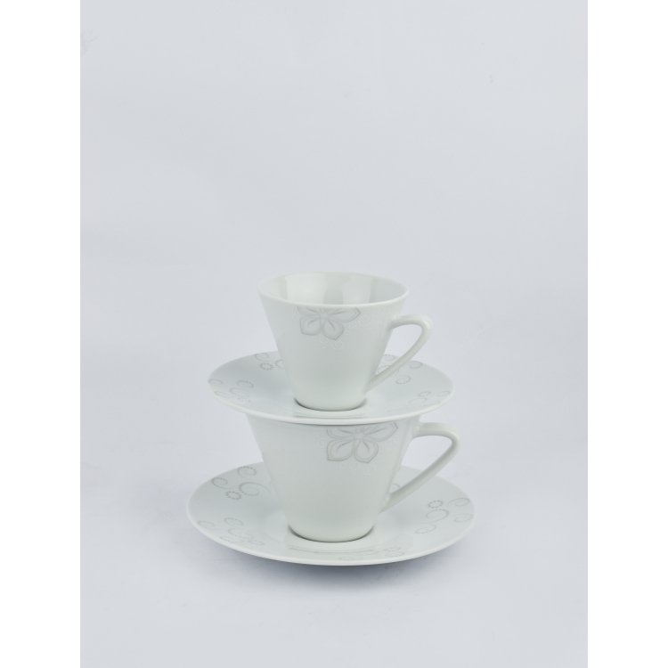 ΠΟΤΗΡΙ ΚΑΦΕ ΜΕ ΛΟΥΛΟΥΔΙ ΣΕΤ6 Πορσελάνη Φ7,5*9,5*6,5