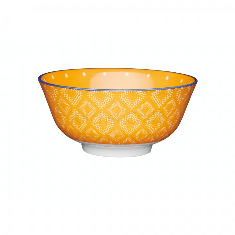 ΜΠΟΛ ΣΕΡΒΙΡΙΣΜΑΤΟΣ ΠΟΡΤΟΚΑΛΙ ΜΕ ΜΠΛΕ Stoneware Φ15,5x7Υ