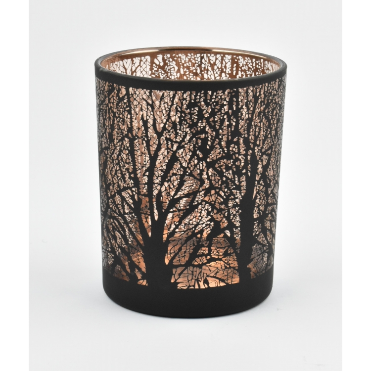 ΚΗΡΟΠΗΓΙΟ COPPER ΜΕ ΜΑΥΡΟ Kaemingk Γυαλί Φ10*12,5Υ