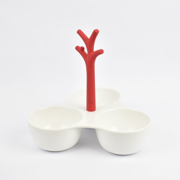 ΞΗΡΟΚΑΡΠΙΕΡΑ 3ΘΕΣΕΩΝ ΜΕ ΚΟΚΚΙΝΗ ΒΑΣΗ ΚΟΡΑΛΙ Πορσελάνη 21*20