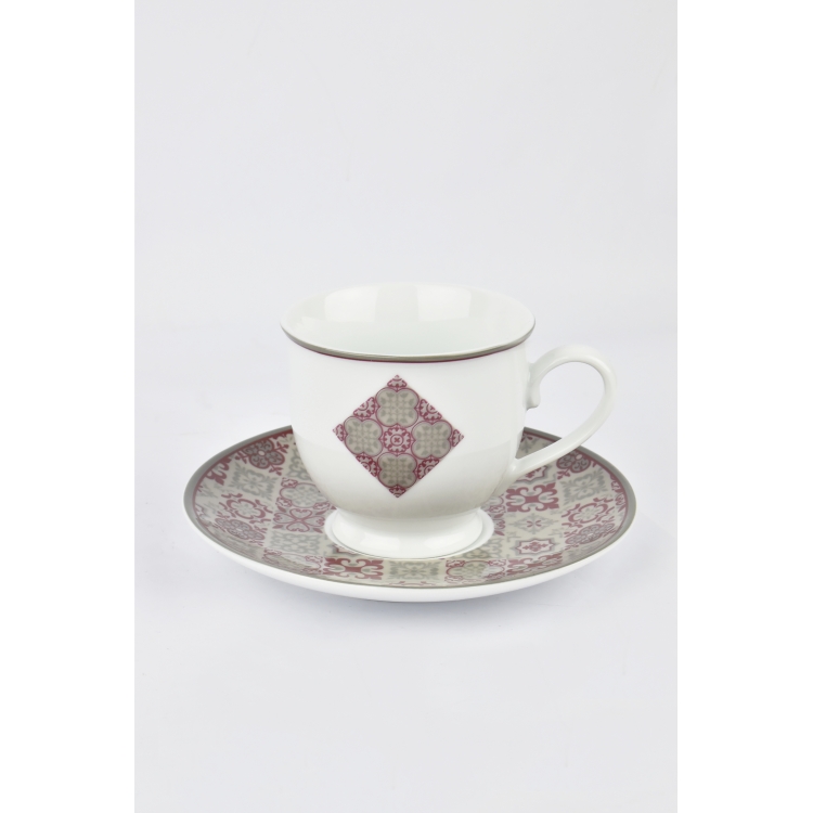 ΠΟΤΗΡΙ ΤΣΑΓΙΟΥ NEOCLASSICAL ΜΕ ΜΠΟΡΝΤΟ & ΓΚΡΙ 6 ΤΜΧ  Φ8*11*7.5