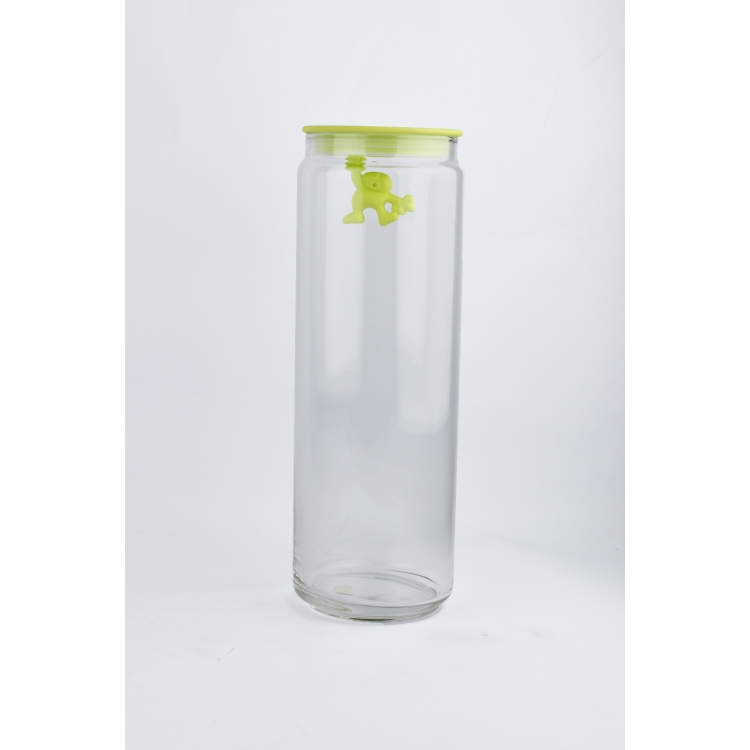ΒΑΖΟ ΑΠΟΘΗΚΕΥΤΙΚΟ ΜΕ ΚΑΠΑΚΙ ΠΡΑΣΙΝΟ ΛΑΧΑΝΙ 200cl GIANNI A LITTLE MAN ALESSI Γυαλί Φ10*30.5Y